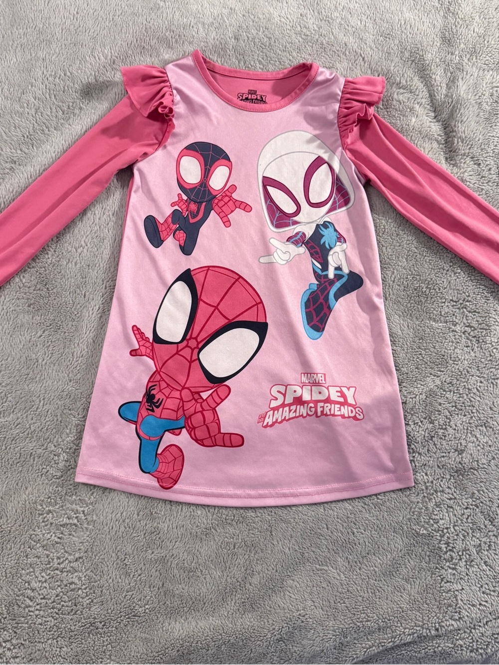 Marvel Pink Spidey & Friends Girls Nightdress